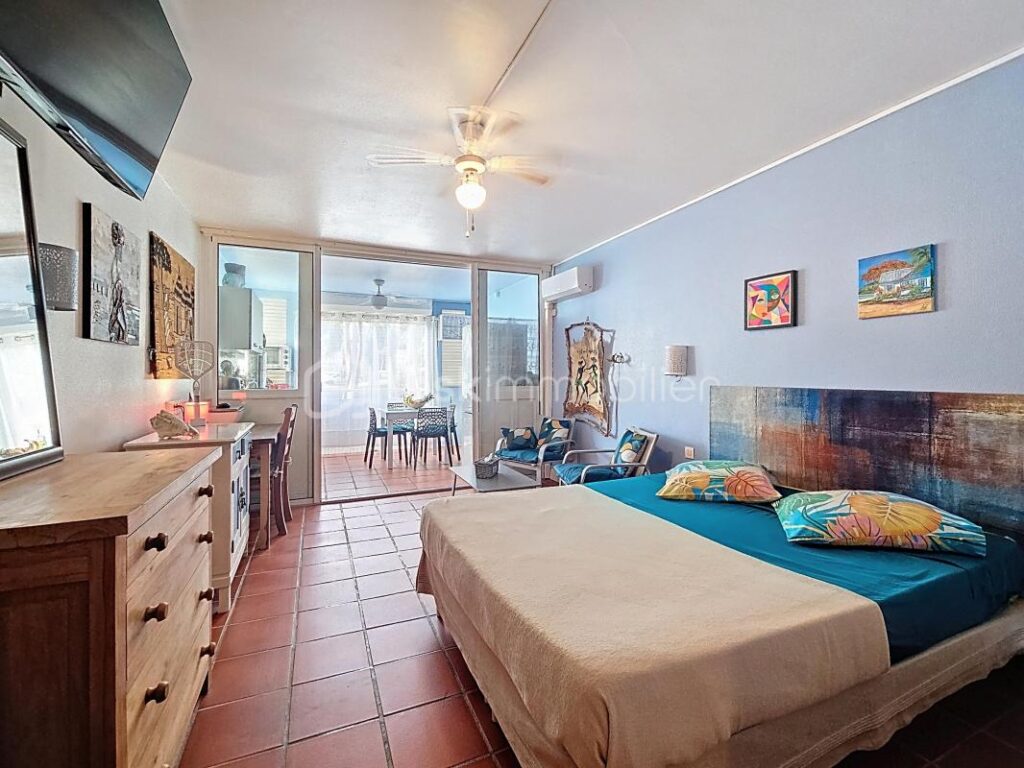 Grand studio 34 m2 Anse des Rochers plage piscine et citerne – 1 pièce – 1 chambre – 24 m²