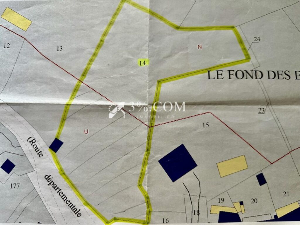 Terrain constructible de 6363 m2 sur la commune d’Uriménil – NR pièces – NR chambres – 6363 m²