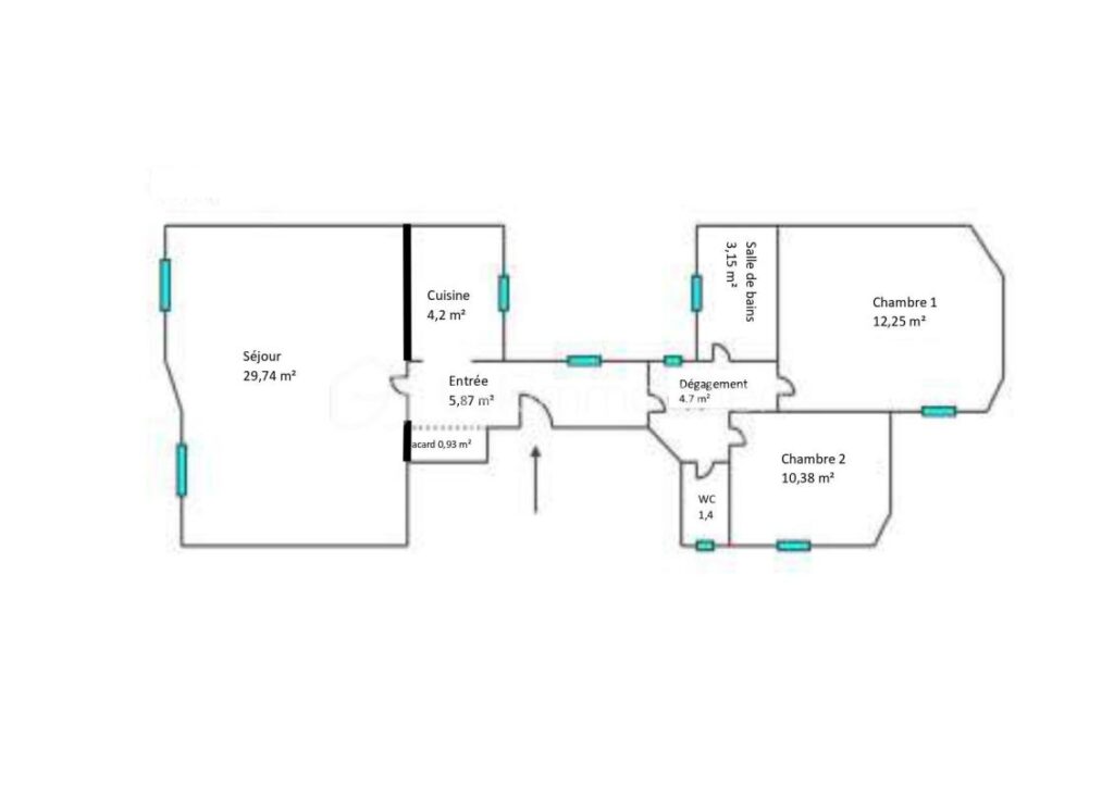 Appartement familial de charme – Boulevard de GRENELLE – 3 pièces – 2 chambres – 71 m²