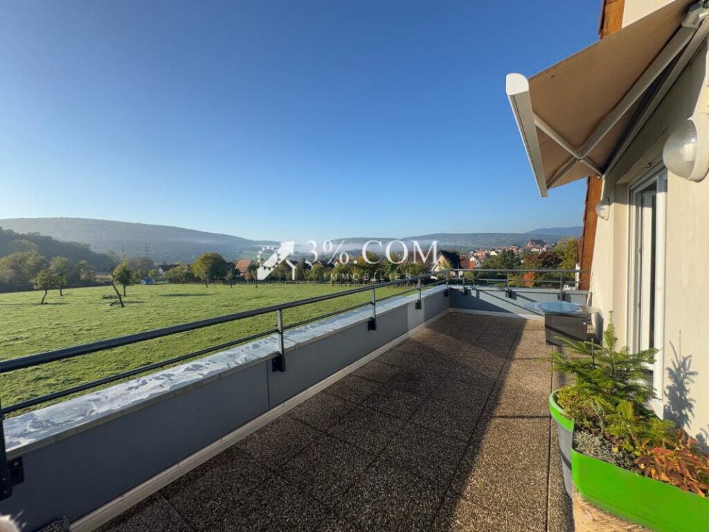3%COM Très bel appartement avec double terrasse – vue campag – 3 pièces – 2 chambres – 102 m²