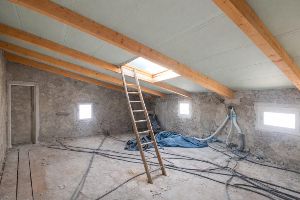 Appartement Terrasse, Combles aménageables – 3 pièces – 2 chambres – 93 m²