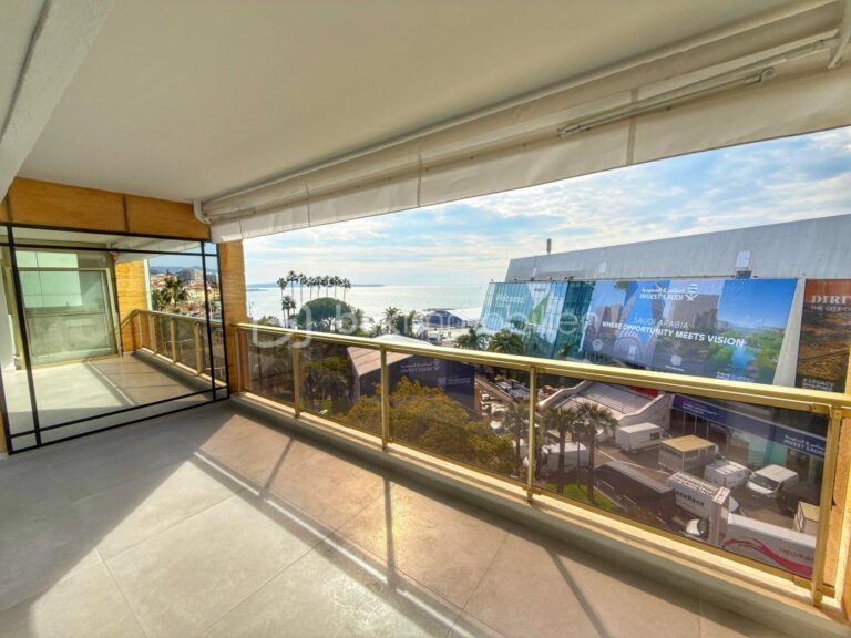 CANNES CROISETTE – APPARTEMENT 2 PIECES – 53M² – TERRASSE 12M² – VUE MER ET PALAIS DES FESTIVALS – PARKING – 2 pièces – 1 chambre – 49 m²