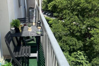 Appartement traversant avec balcon et vue dégagée – 3 pièces – 2 chambres – 54 m²