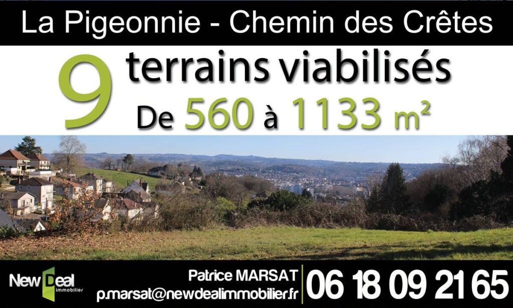 Terrain viabilisé 601 m² avec superbe vue – NR pièces – NR chambres – 601 m²