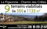 Terrain viabilisé 601 m² avec superbe vue – NR pièces – NR chambres – 601 m²