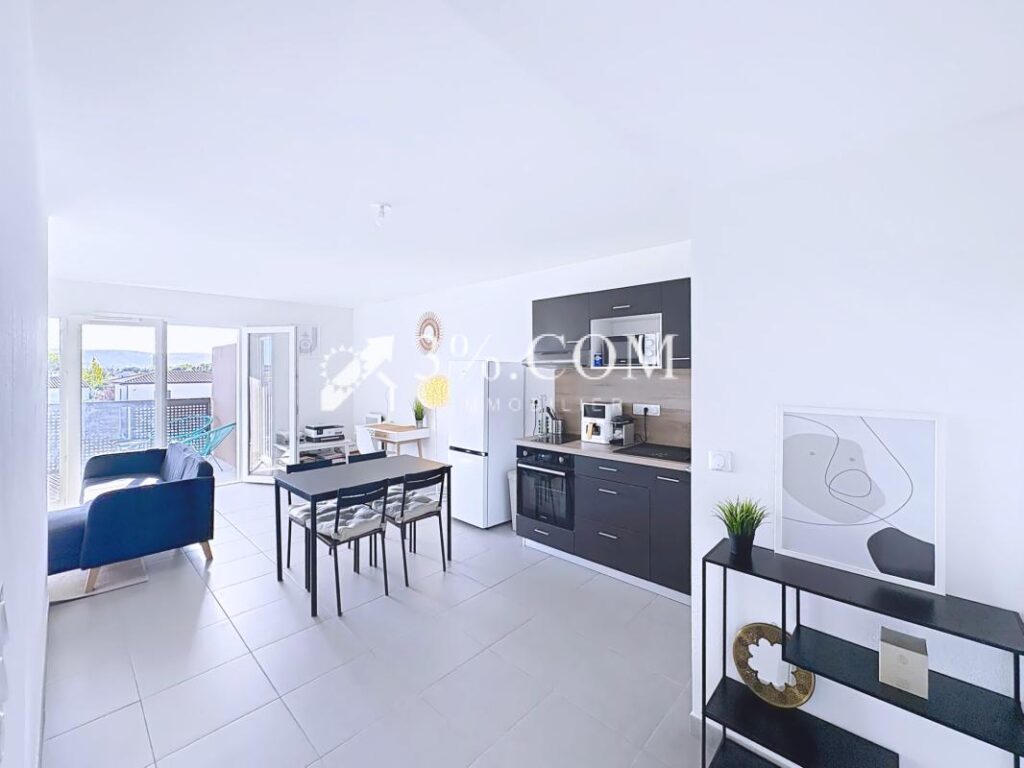 Appartement T2 moderne de 48 m2 avec terrasse et vue dégagée – 2 pièces – 1 chambre – 48 m²