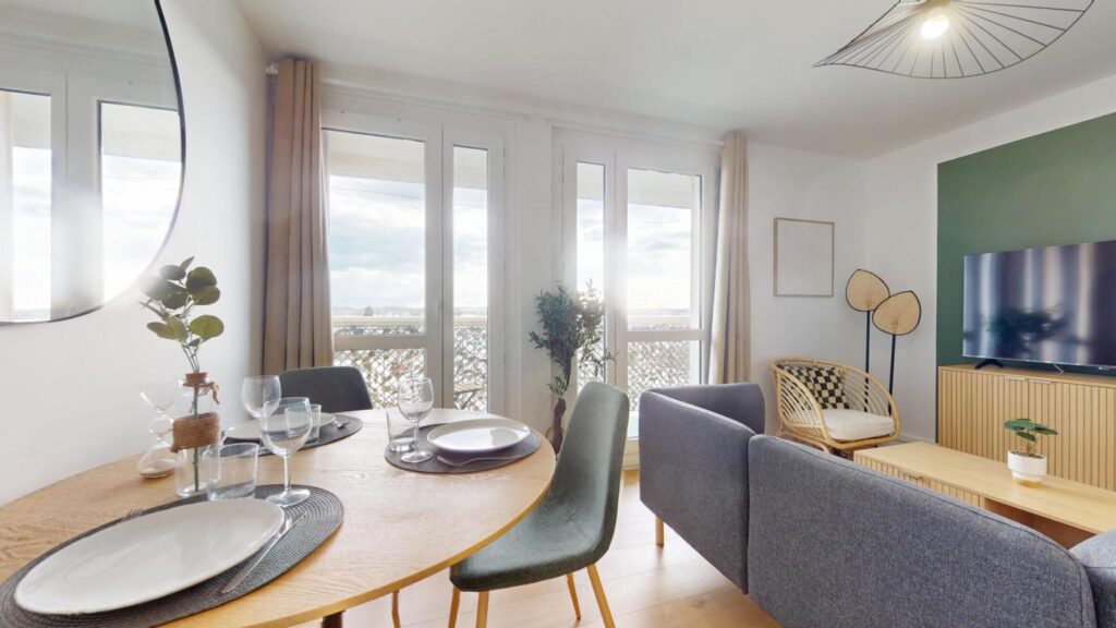 Colocation meublée équipée 3 chambres – 4 pièces – 3 chambres – 61 m²