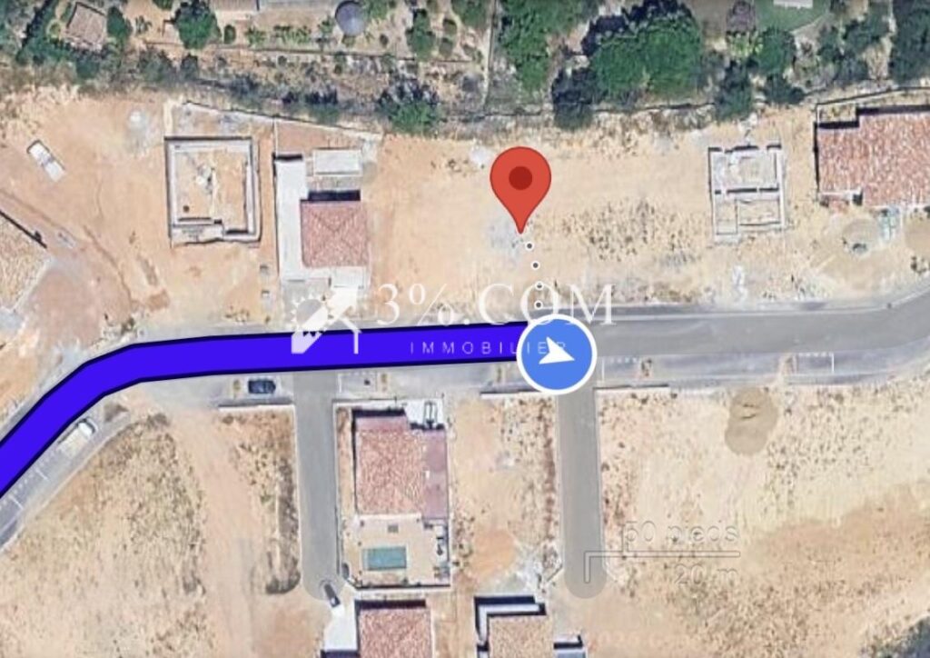 Terrain constructibre viabilisé de 343 m2 , Quartier Crabit – NR pièces – NR chambres – 343 m²