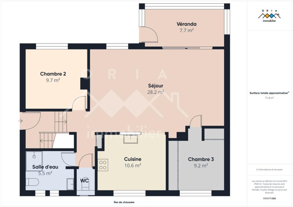 Maison – 5 pièces – 3 chambres – 100 m²