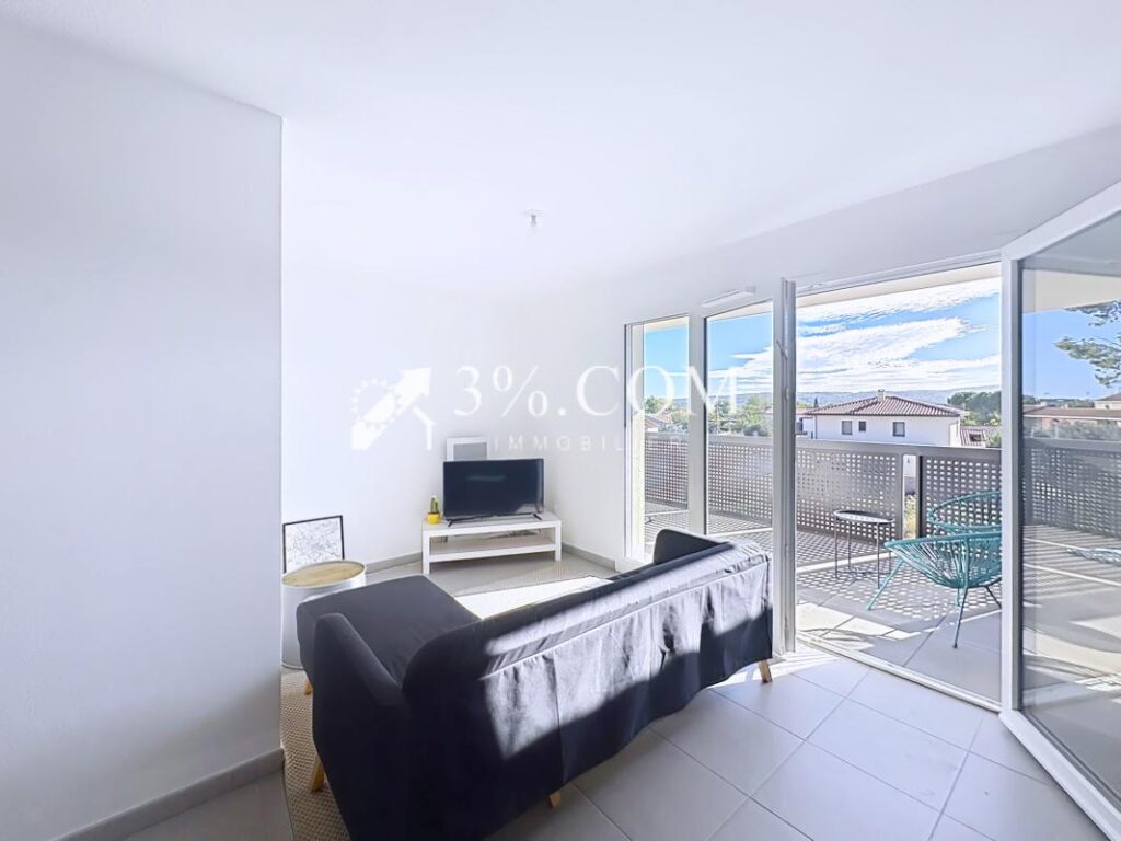 Appartement T2 moderne de 48 m2 avec terrasse et vue dégagée – 2 pièces – 1 chambre – 48 m²