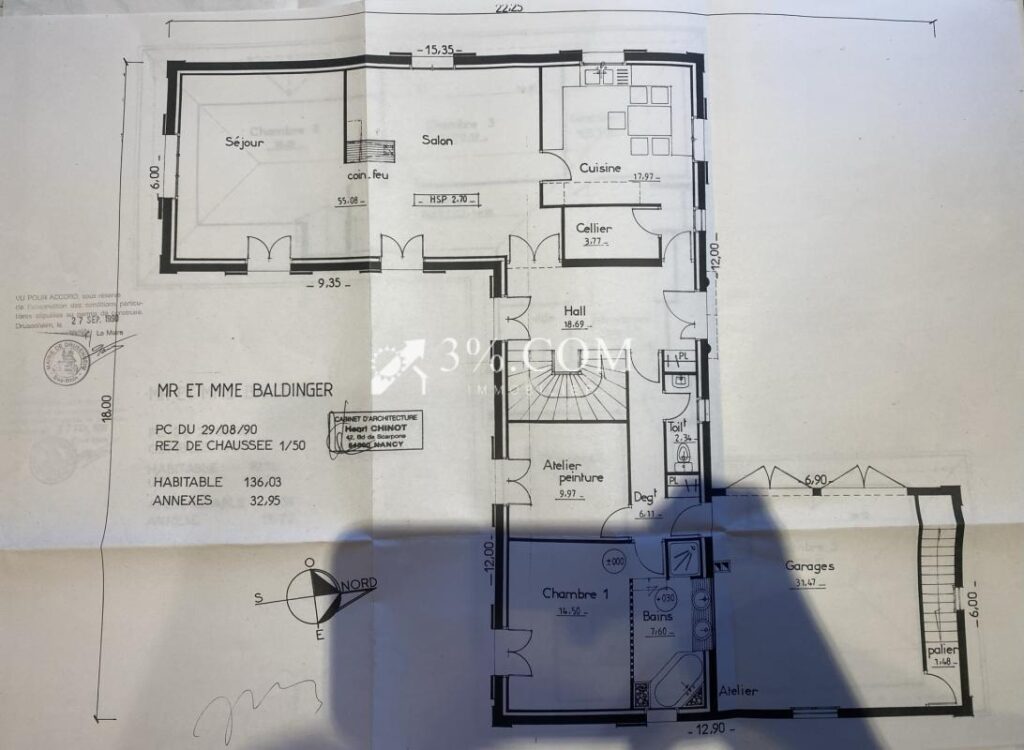 3%.COM – En exclusivité Propriété d’exception à DRUSENHEIM 2 – 9 pièces – 6 chambres – 233 m²