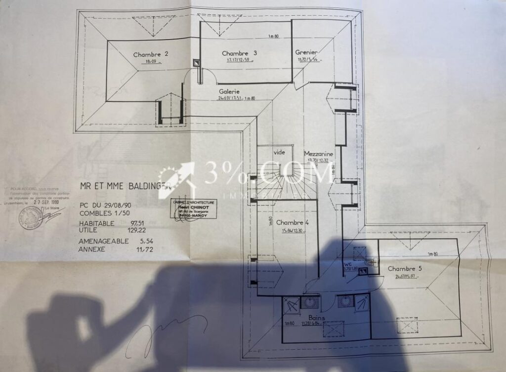 3%.COM – En exclusivité Propriété d’exception à DRUSENHEIM 2 – 9 pièces – 6 chambres – 233 m²