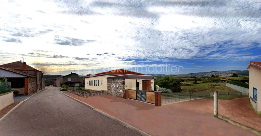 Terrain de 843 m² avec projet de maison (permis purgé, fondations réalisées) – Vue panoramique plein sud – NR pièces – NR chambres – 843 m²