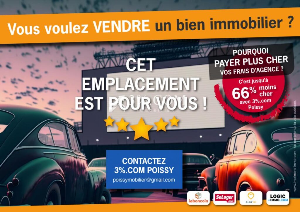 3%.COM EXCLUSIVITE Poissy studio meublé centre-ville – 1 pièce – NR chambres – 28 m²