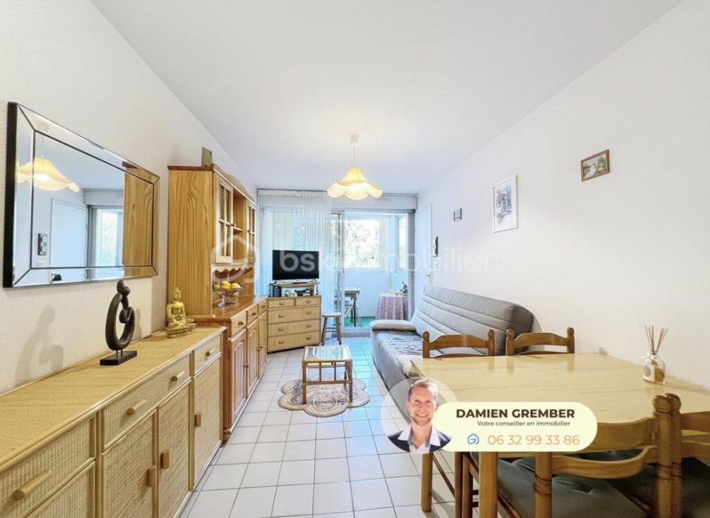 ✨ SETE – T2 cabine de 35m² avec PARKING dans résidence avec piscine – 2 pièces – 1 chambre – 35 m²