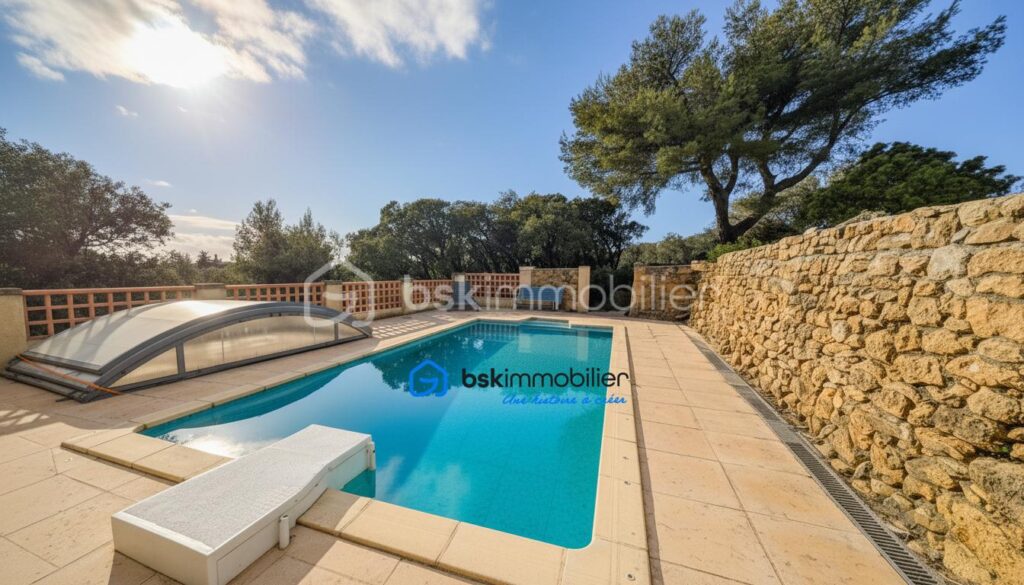 Exceptionnel ! Rare sur le secteur. Villa au cœur des Alpilles, jardin, piscine, terrain clôturé – 5 pièces – 4 chambres – 148 m²