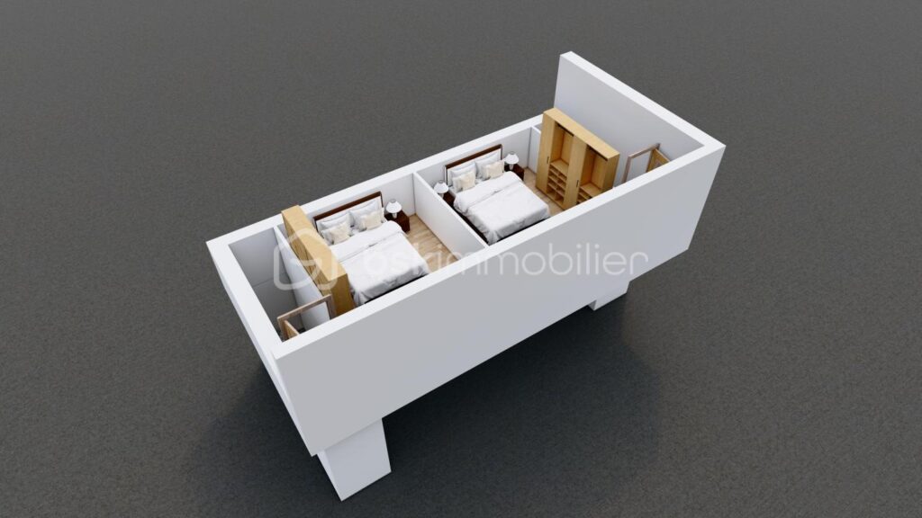 T3 Duplex 59m² (47m² Carrez) – PALAVAS Rive gauche – 3 pièces – 2 chambres – 47 m²