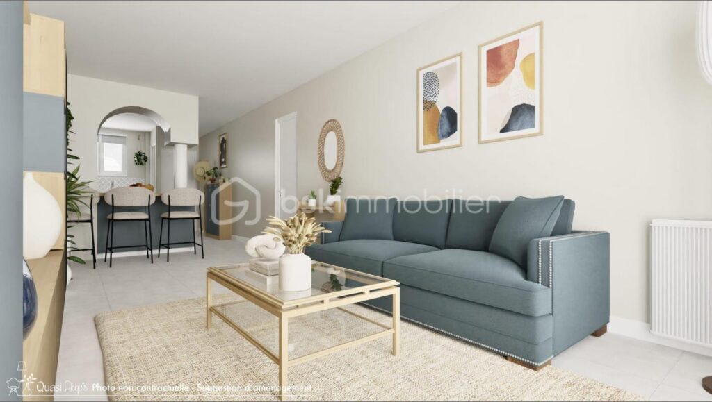 Appartement 3 pièces lumineux – 3 pièces – 2 chambres – 62 m²