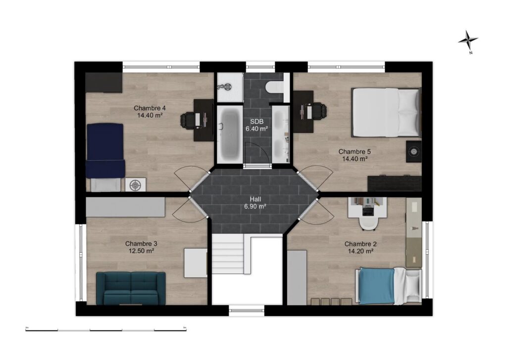 Villa contemporaine avec piscine à Fully ! – NR pièces – 5 chambres – 207 m²