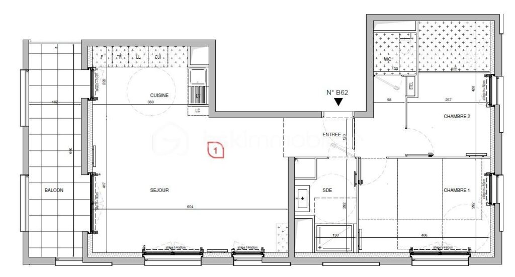 Appartement F3 DPE C 2023 vue canal de l’Ourcq terrasse 11m² parking – 3 pièces – 2 chambres – 66 m²