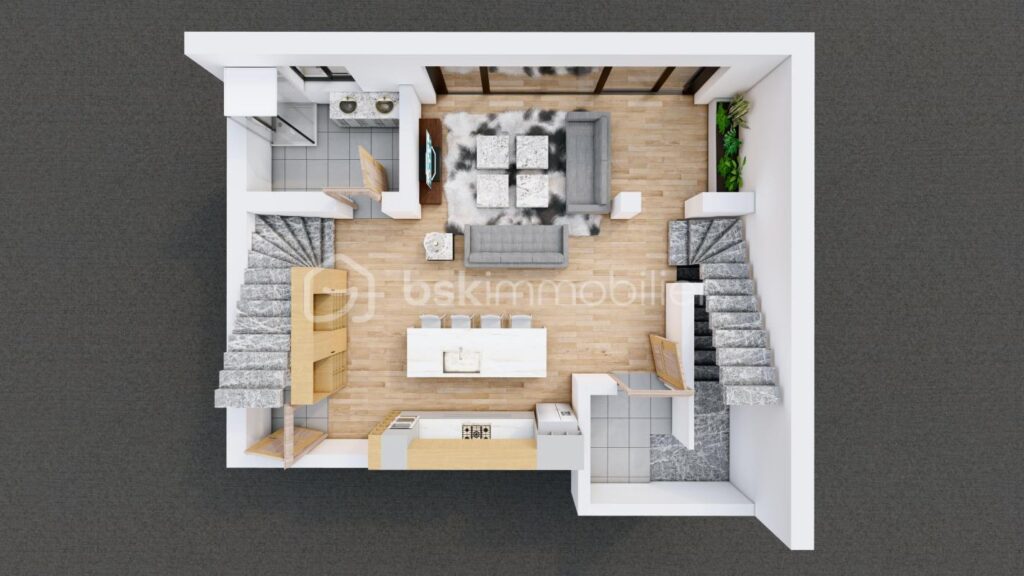 T3 Duplex 59m² (47m² Carrez) – PALAVAS Rive gauche – 3 pièces – 2 chambres – 47 m²