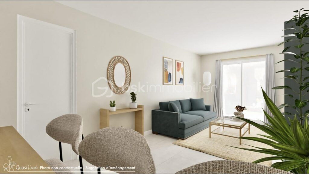 Appartement 3 pièces lumineux – 3 pièces – 2 chambres – 62 m²