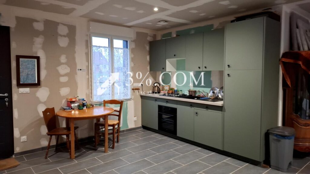 Proche OISEMONT : Pavillon neuf ossature bois 95 m2 – 2 CH – 3 pièces – 2 chambres – 95 m²