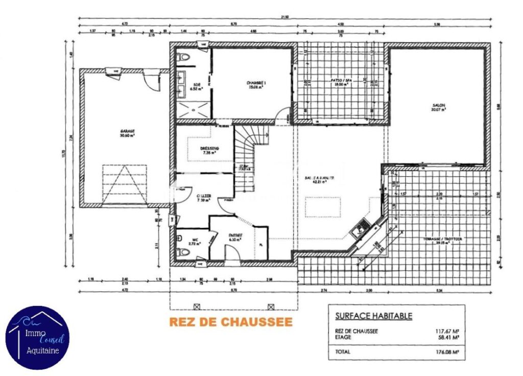 Villa 2025 style BELLE EPOQUE 6 pièces 176 m2 à Royan face – 6 pièces – 3 chambres – 176 m²