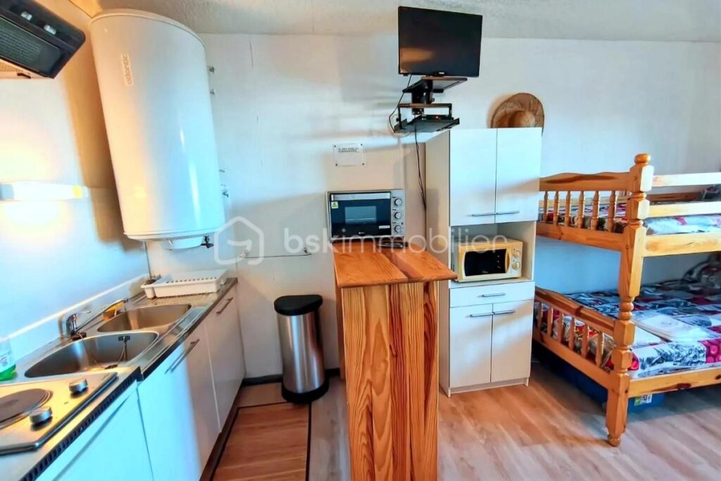 Studio entièrement meublé au pied des pistes – 1 pièce – 1 chambre – 27 m²