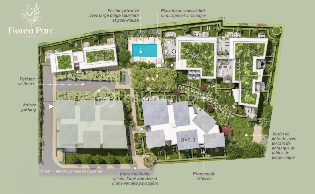 Appartement neuf disponibilité immédiate Antibes – 2 pièces – 1 chambre – 38 m²