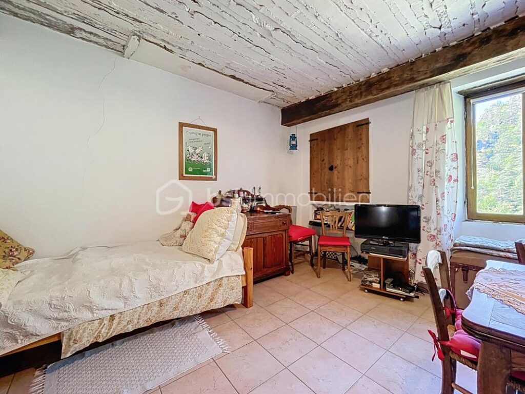 Grand appartement F1 avec coin nuit au cœur du village de Péone (06470) – 1 pièce – 1 chambre – 44 m²