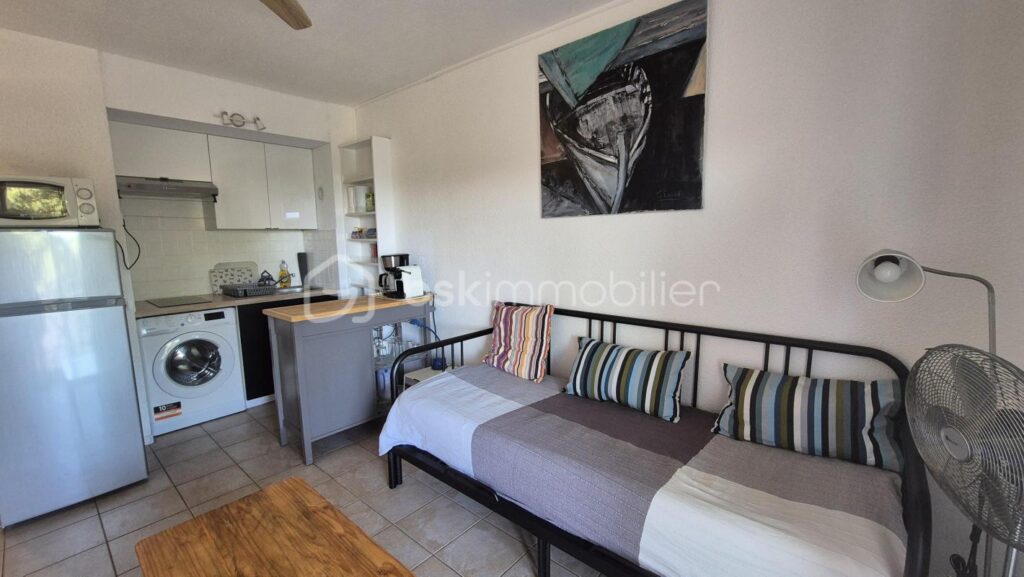 A VENDRE APPARTEMENT STUDIO DE 19M² A CANET EN ROUSSILLON – COTE PORT – TERRASSE – LIBRE DE TOUTE OCCUPATION – 1 pièce – NR chambres – 20 m²