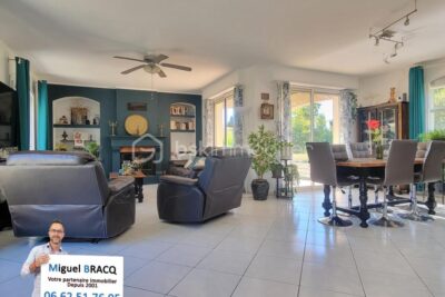 Exclusivité – Dans le village prisé de Poilhes, belle Languedocienne de plain pied sur 1000 m² de terrain avec piscine – 4 pièces – 3 chambres – 135 m²