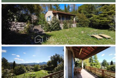 Maison 80m² + studio indépendant 27m² – parcelle 7800 m² – Vue exceptionnelle – 4 pièces – 3 chambres – 107 m²