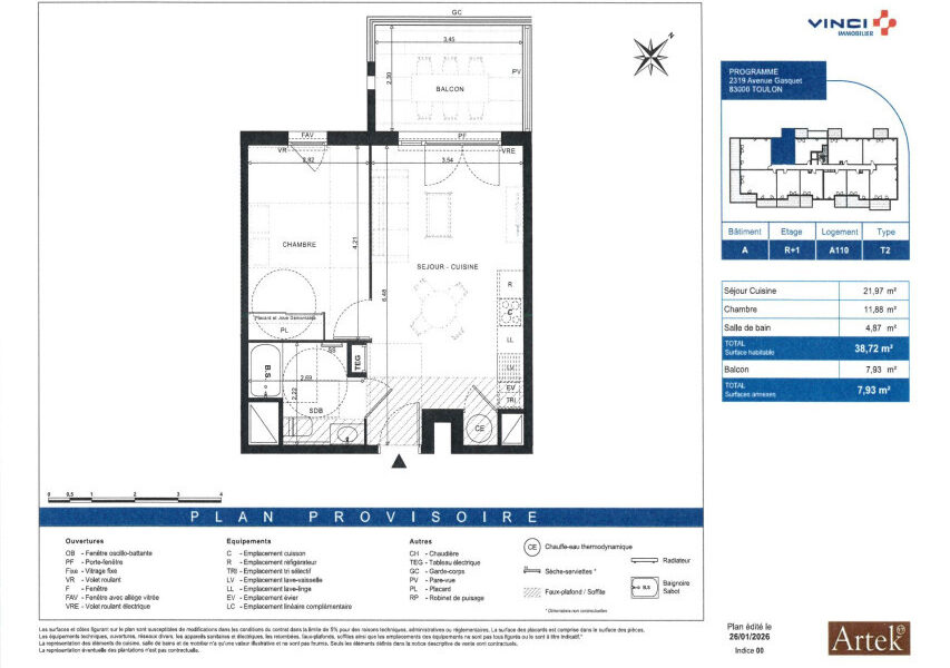 Appartement à vendre à Toulon