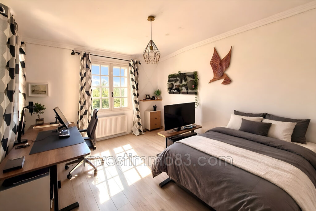 Sur FUVEAU, en zone agricole, en bordure de la D6, grand domai – 4 pièces – 3 chambres – 120.00 m²