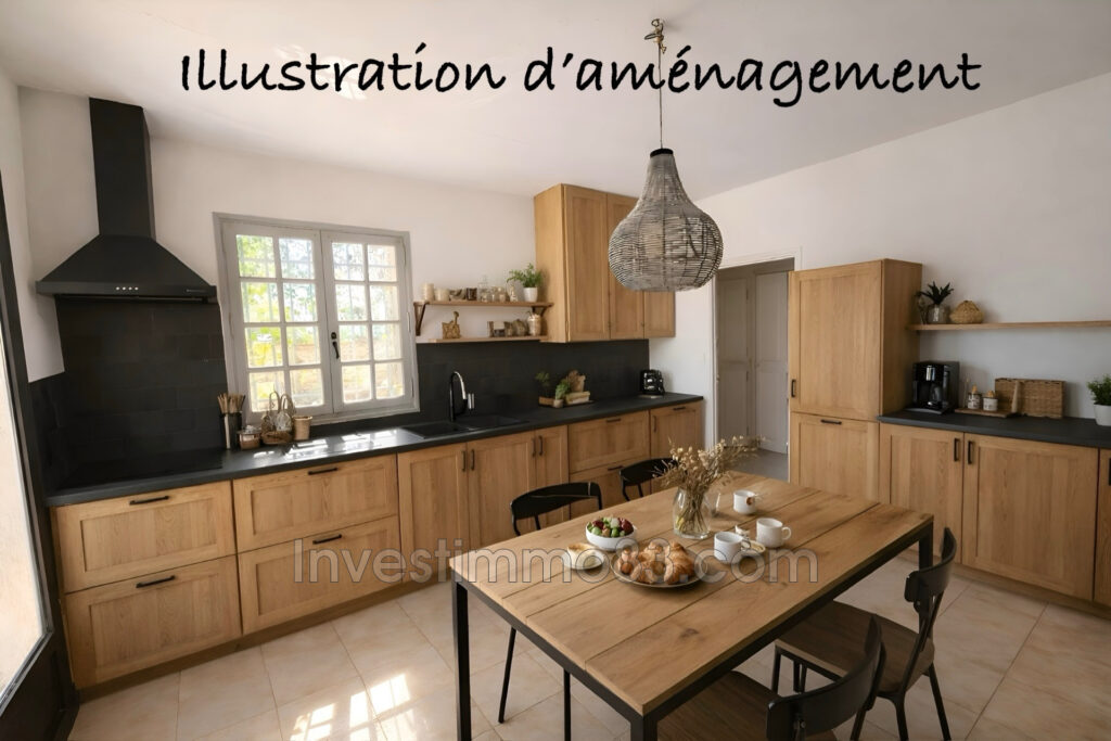 Sur FUVEAU, en zone agricole, en bordure de la D6, grand domai – 4 pièces – 3 chambres – 120.00 m²