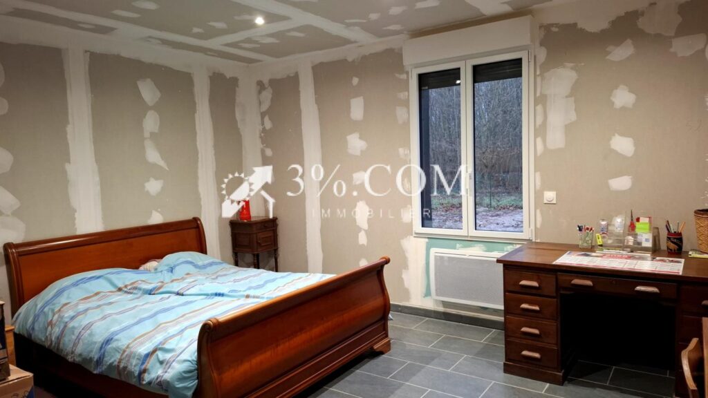 Proche OISEMONT : Pavillon neuf ossature bois 95 m2 – 2 CH – 3 pièces – 2 chambres – 95 m²