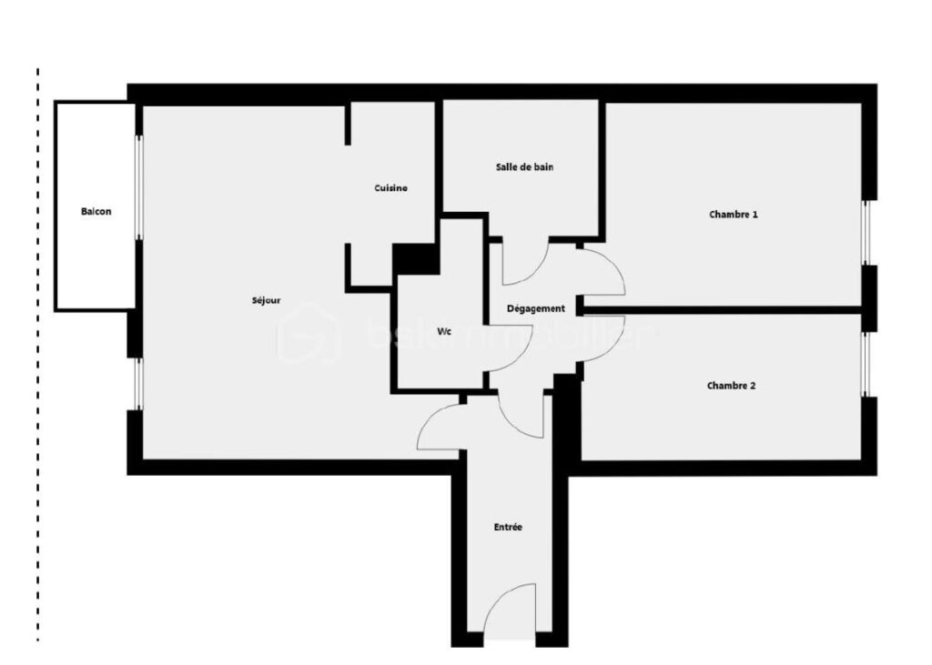 APPARTEMENT – 3 pièces – 2 chambres – 60 m²