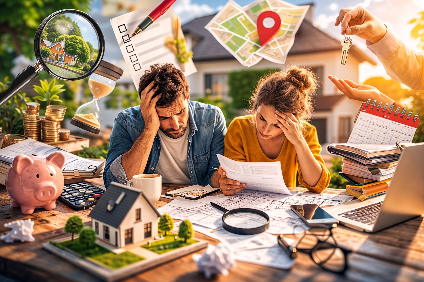 illustration couple achat immobilier erreurs à ne pas faire