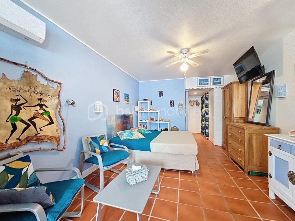 Grand studio 34 m2 Anse des Rochers plage piscine et citerne – 1 pièce – 1 chambre – 24 m²