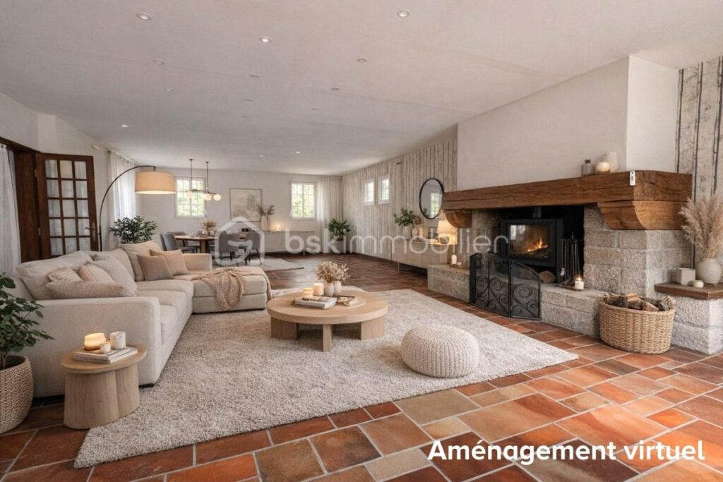 Propriété dans un environnement boisé – 8 pièces – 6 chambres – 236 m²