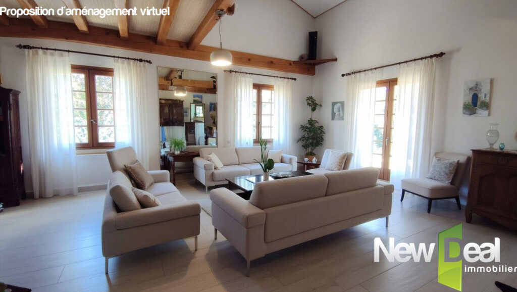 Maison 220 m² avec étang et parc – cadre exceptionnel à Bergerac – 6 pièces – 4 chambres – 217 m²