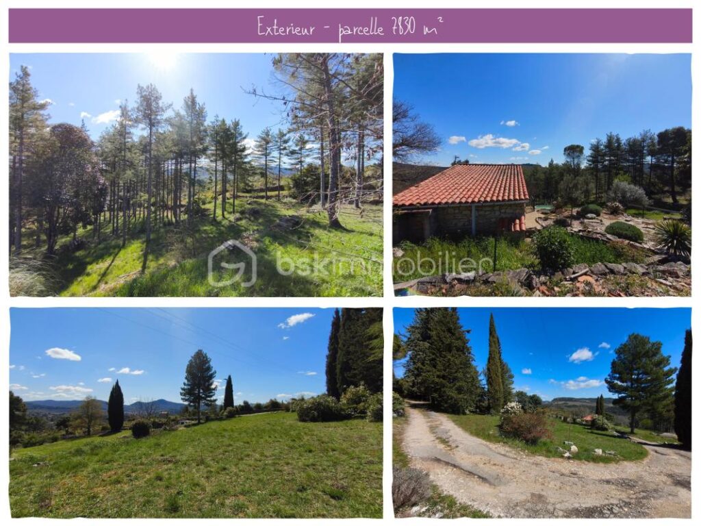 Maison 80m² + studio indépendant 27m² – parcelle 7800 m² – Vue exceptionnelle – 4 pièces – 3 chambres – 107 m²