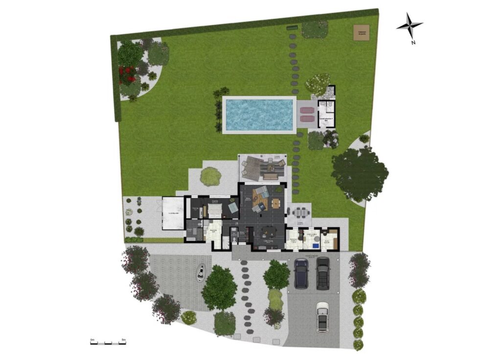 Villa contemporaine avec piscine à Fully ! – NR pièces – 5 chambres – 207 m²