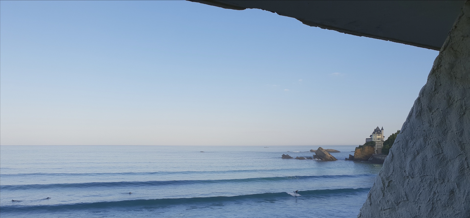vue mer appartement Biarritz côté des basques