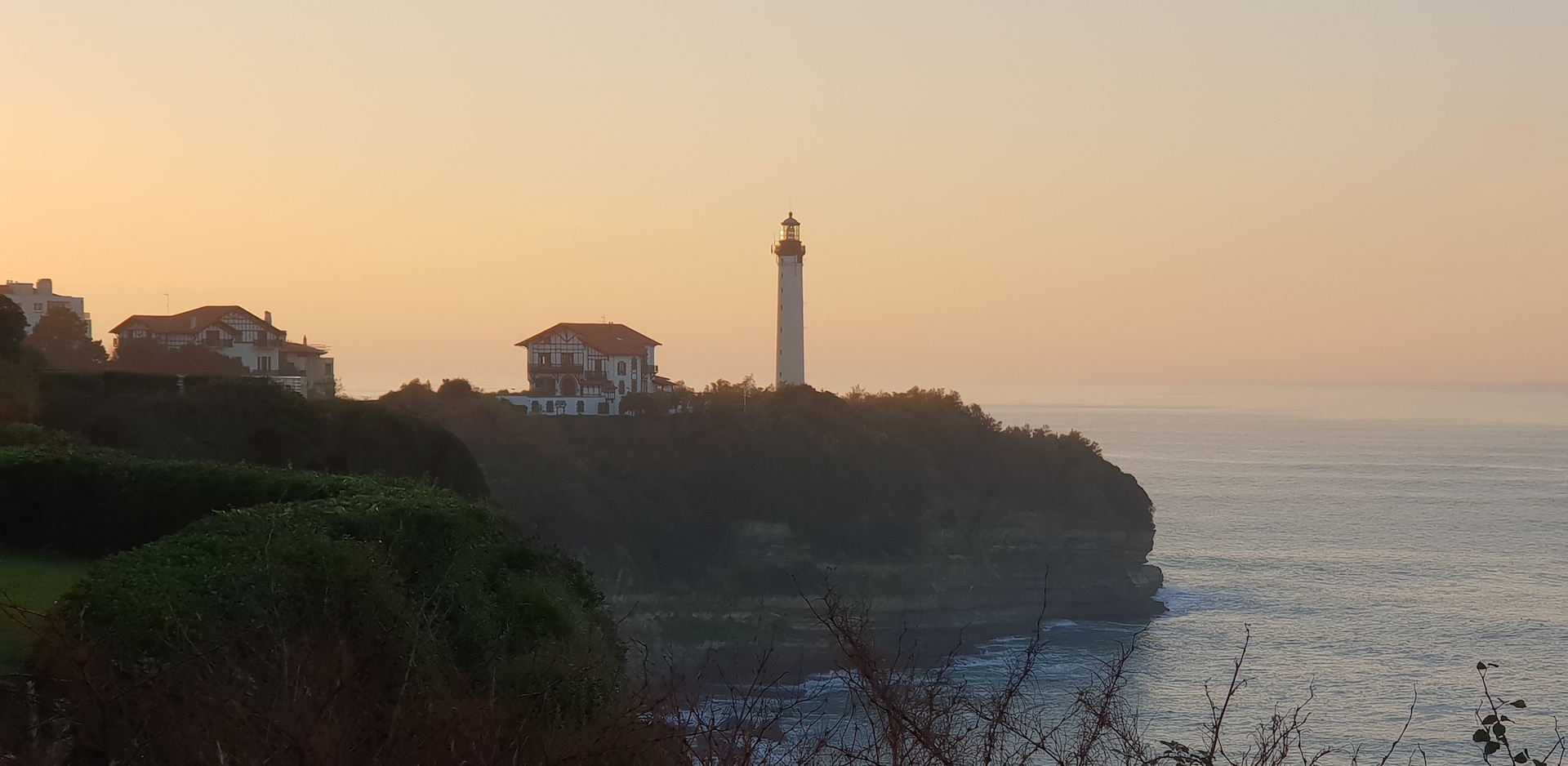 vue mer quartier du phare Biarritz prise de vue depuis les hauteurs d'Anglet
