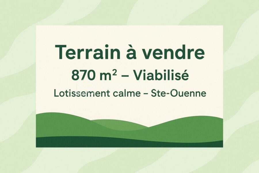 Terrain à vendre à Sainte ouenne