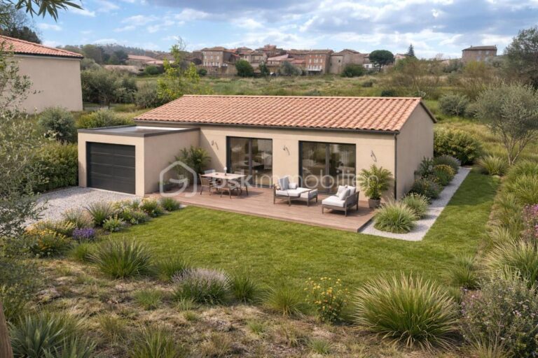 🏡 Terrain à bâtir –500 m2 avec possibilité d’un second lot – Projet avec garage accolé – Secteur calme – NR pièces – NR chambres – 500 m²