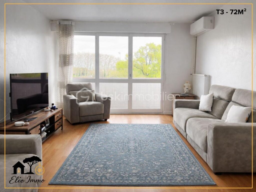 T3 lumineux avec balcon & clim + garage et cave / vendu libre – 3 pièces – 2 chambres – 72 m²